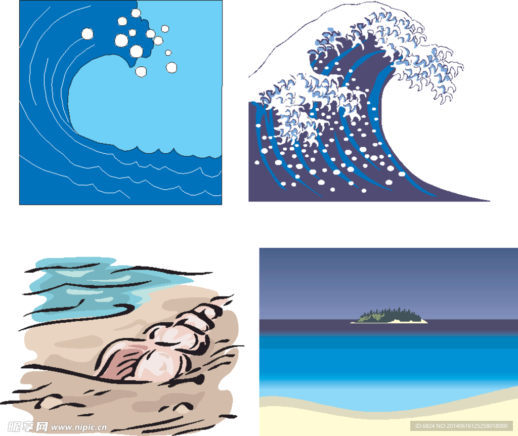 海浪沙滩