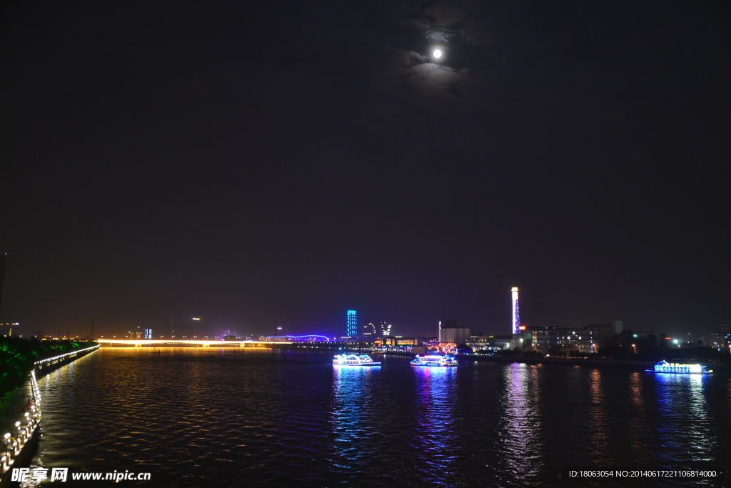 漂亮的珠江夜景