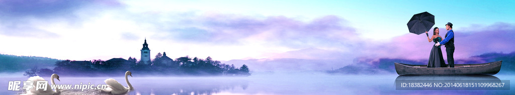 浪漫湖景