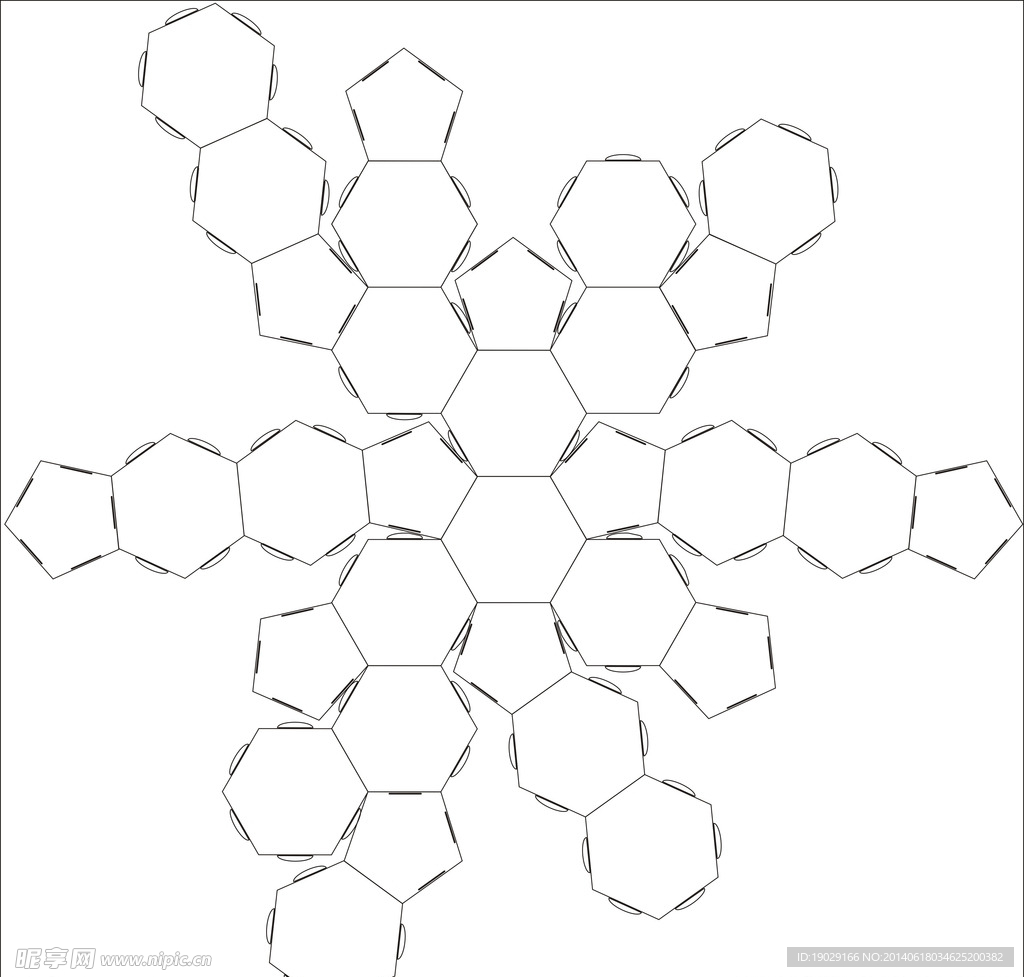 水晶足球制作展开图