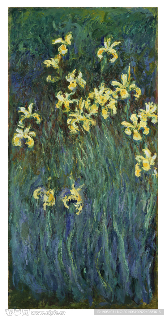 莫奈植物油画