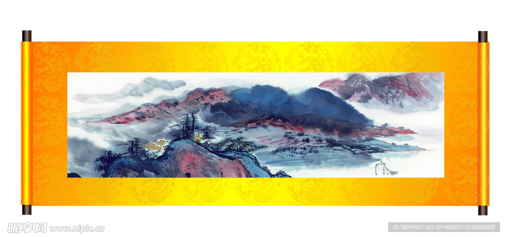 卷轴模板