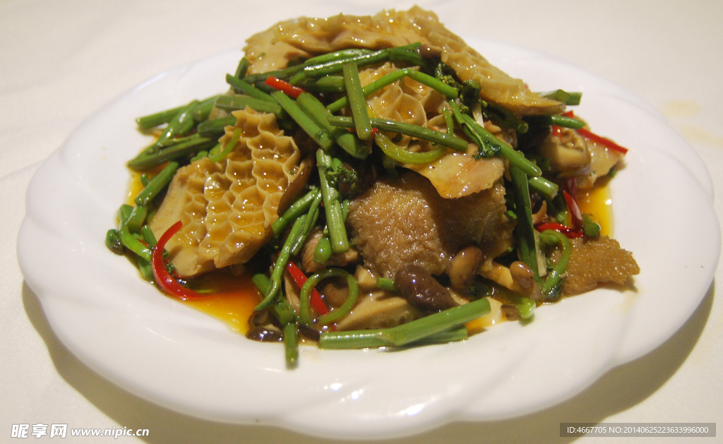 相思菜烧金钱肚