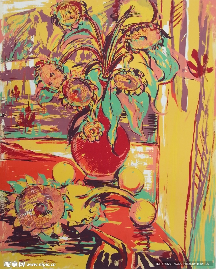 版画花