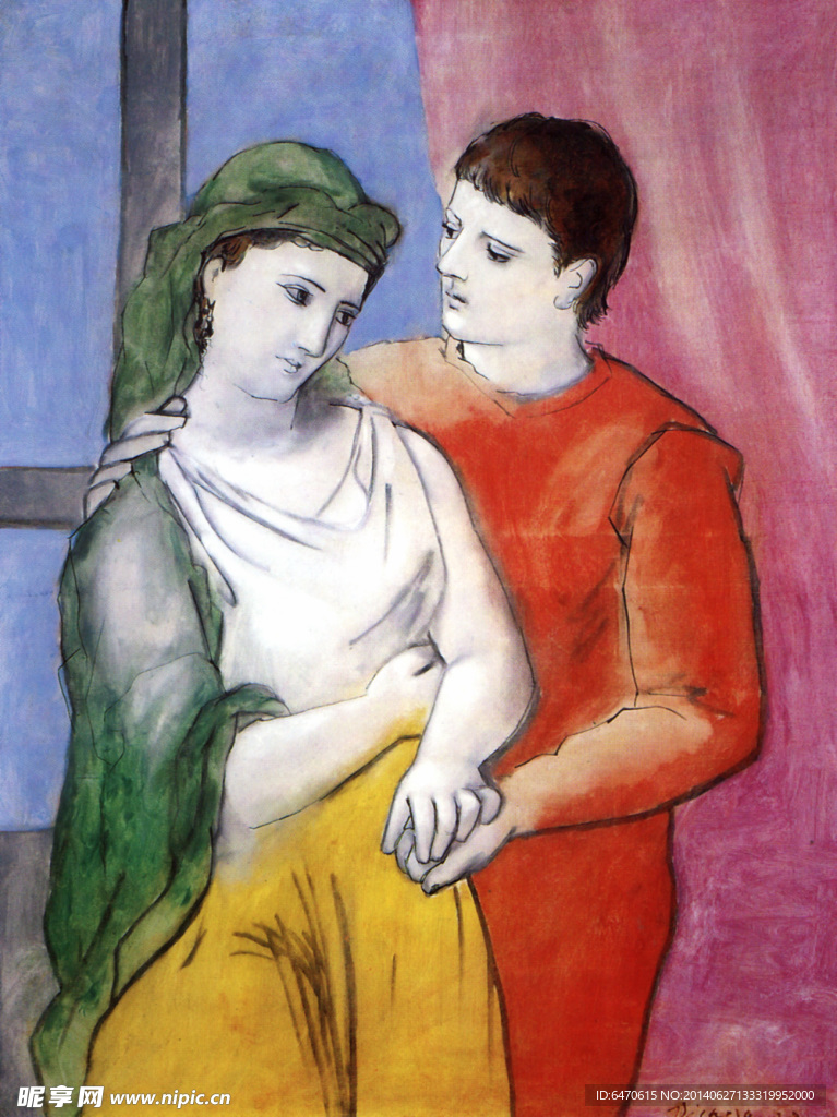 毕加索抽象画恋爱