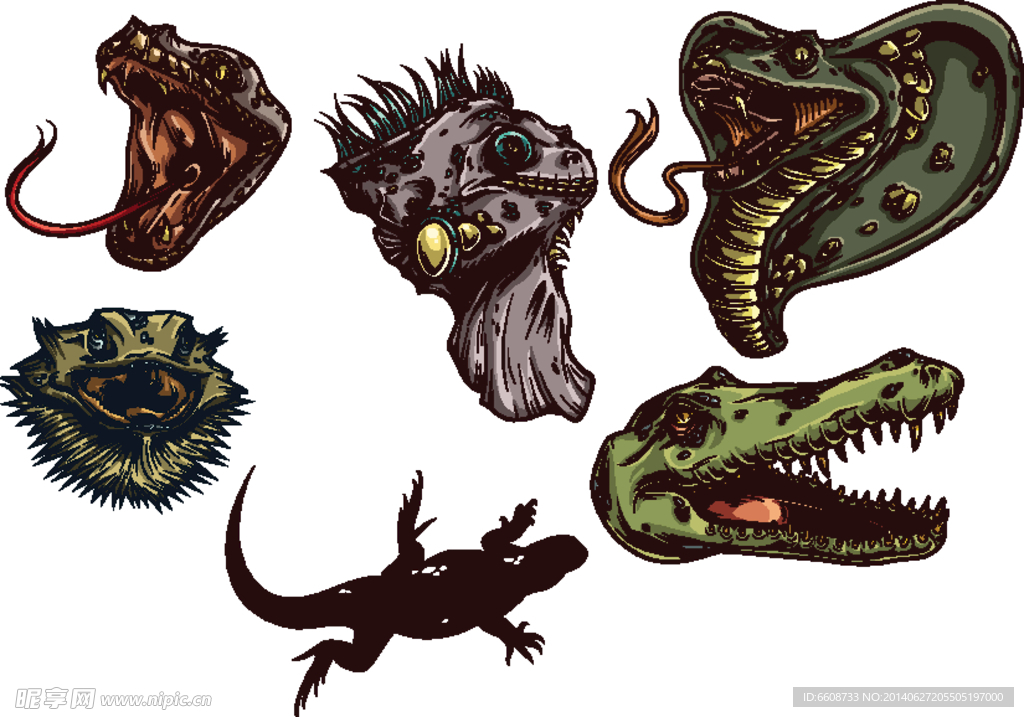 恐龙 蛇 纹身图案