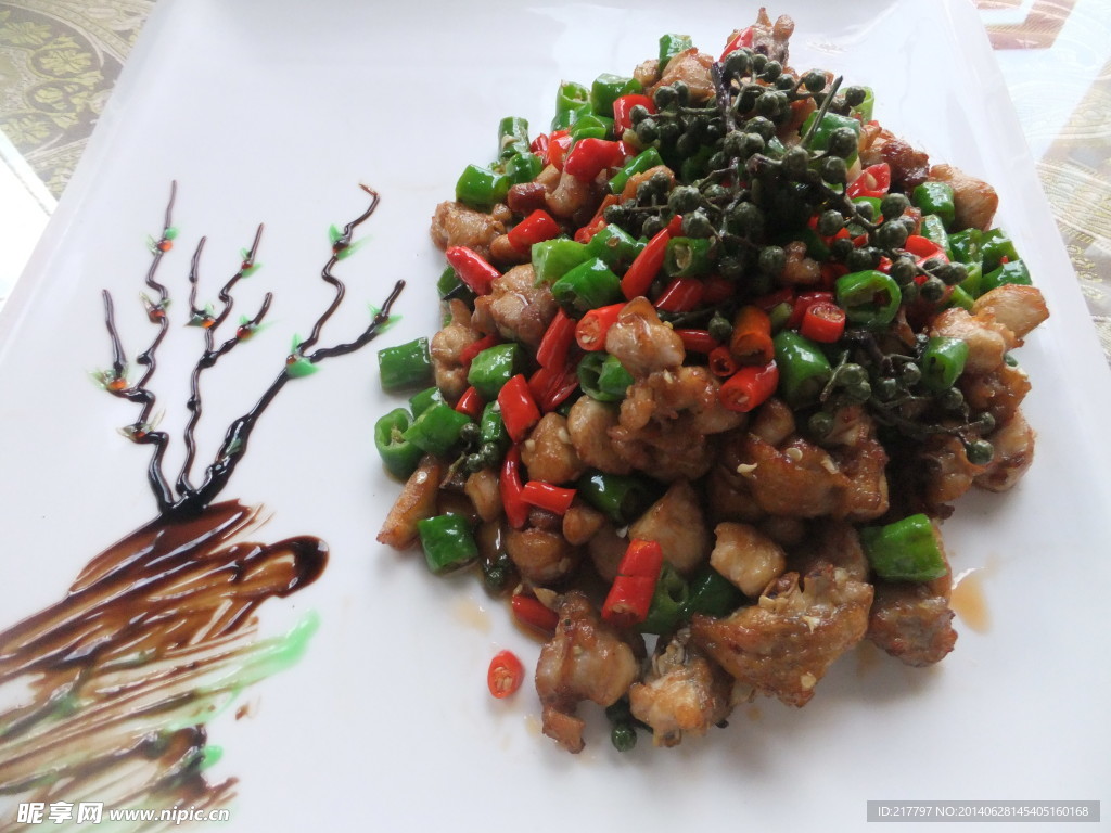 麻辣青椒鸡块
