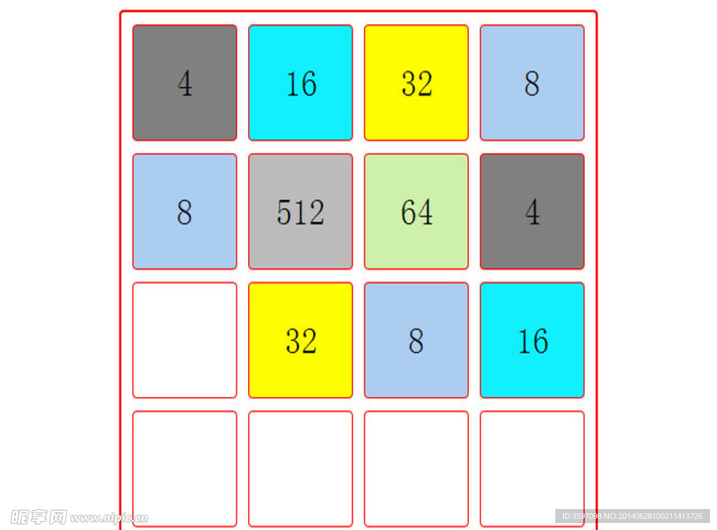 制作2048小游戏