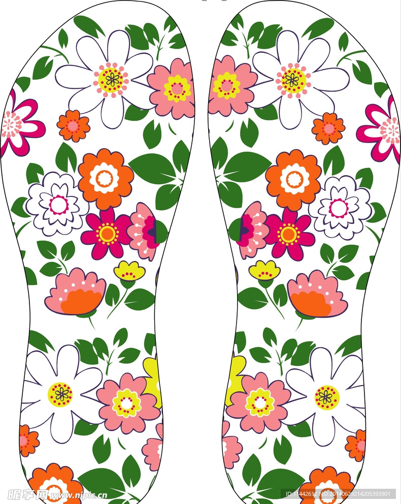 花拖鞋