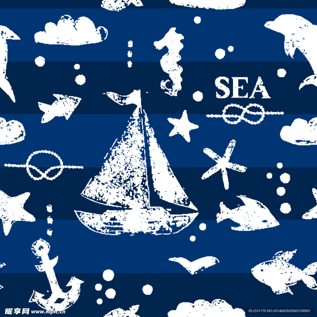 卡通海洋生物