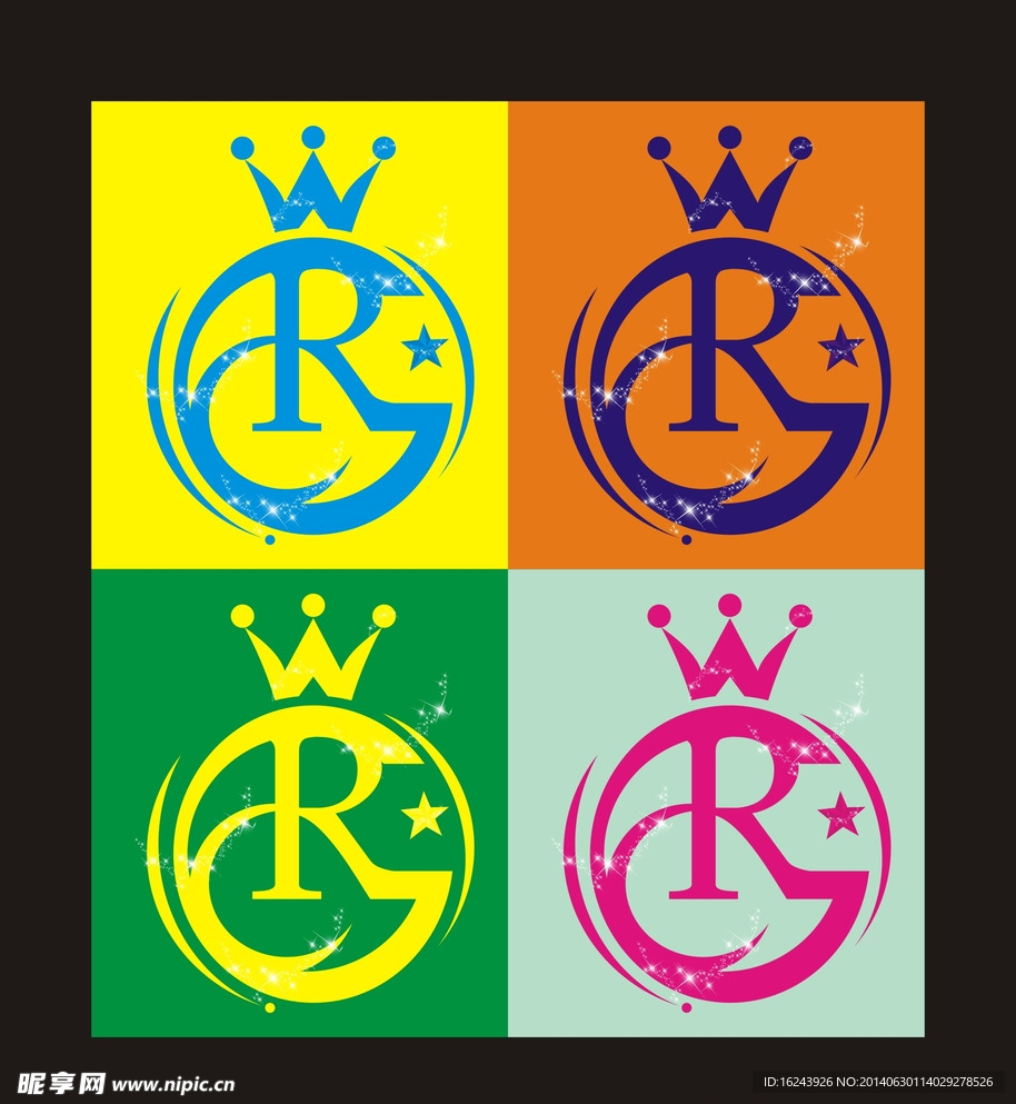 王冠R商标设计