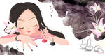 可爱美容女孩