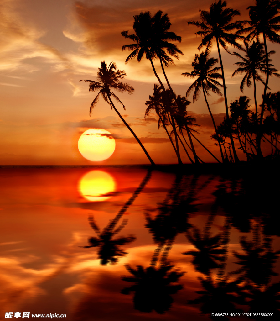 海边夕阳风光