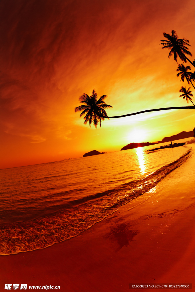 海边夕阳风光