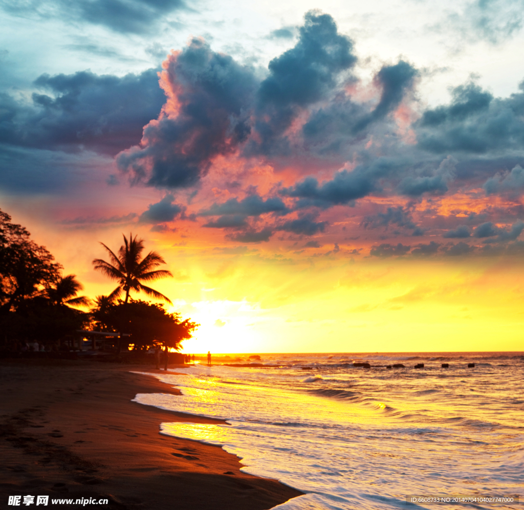 海边夕阳风光
