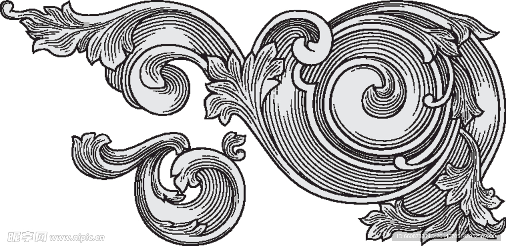 相框画框边角花纹