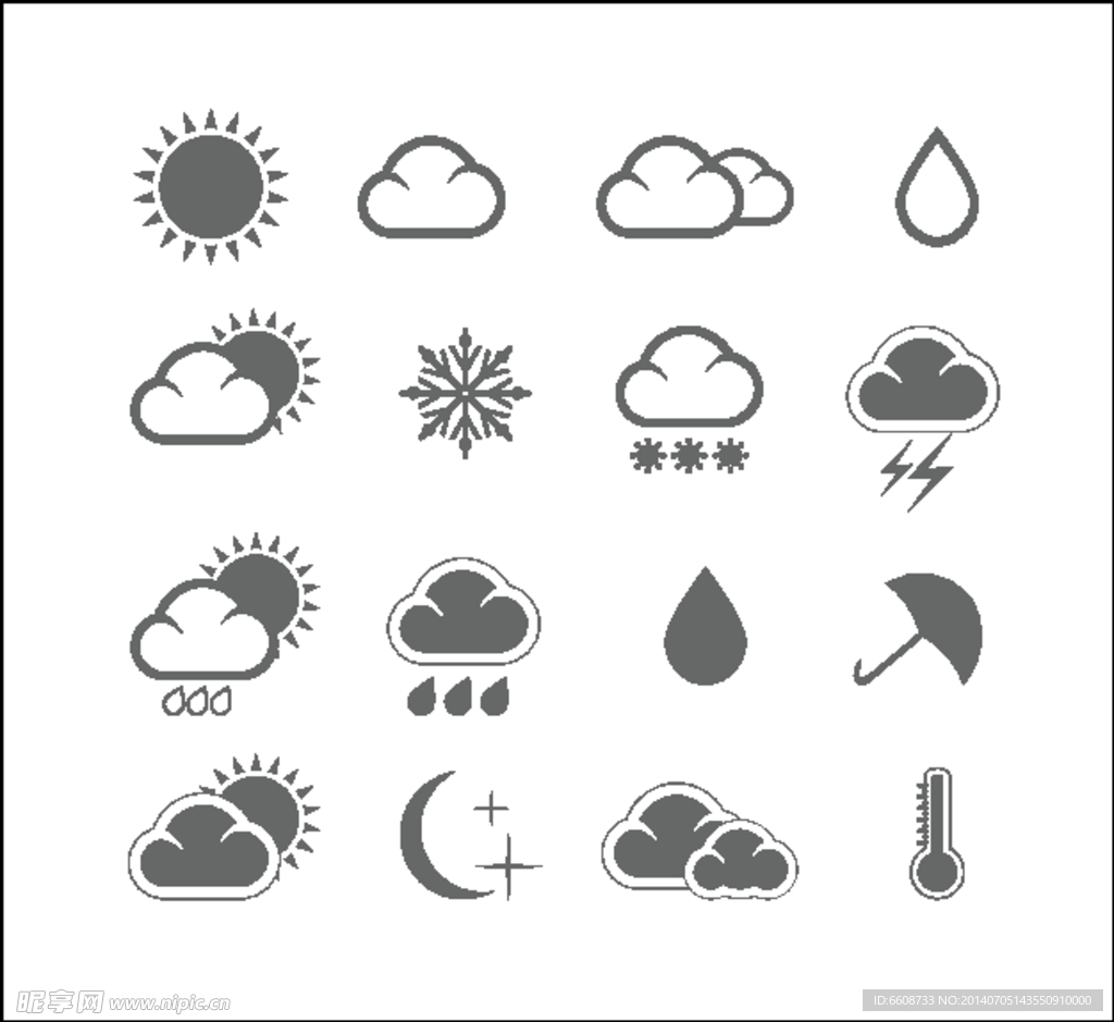 天气图标气象图标