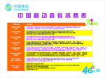 中国移动套餐资费表