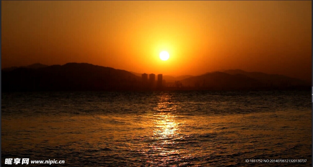 厦门日落日出鼓浪屿海