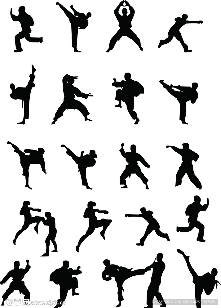 跆拳道18个动作图片