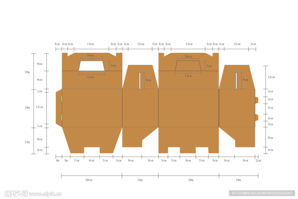 纸箱平面图