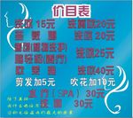 理发店价目表