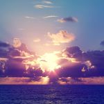 天空日落云海