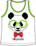 i love panda背心