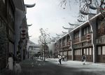 中式古典街坊效果图