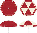 广告伞 遮阳伞 矢量图