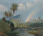 大山中 油画