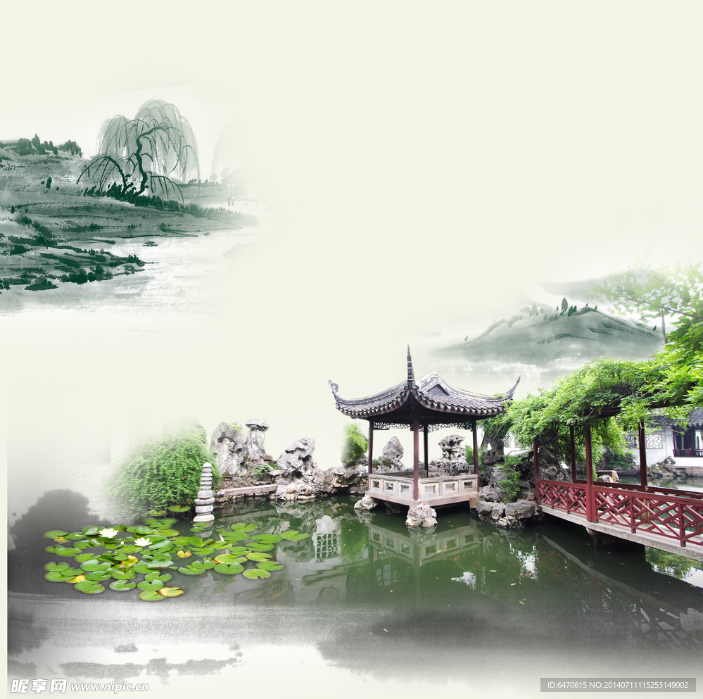 园林插画