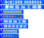 钢筋加工棚 工地标示