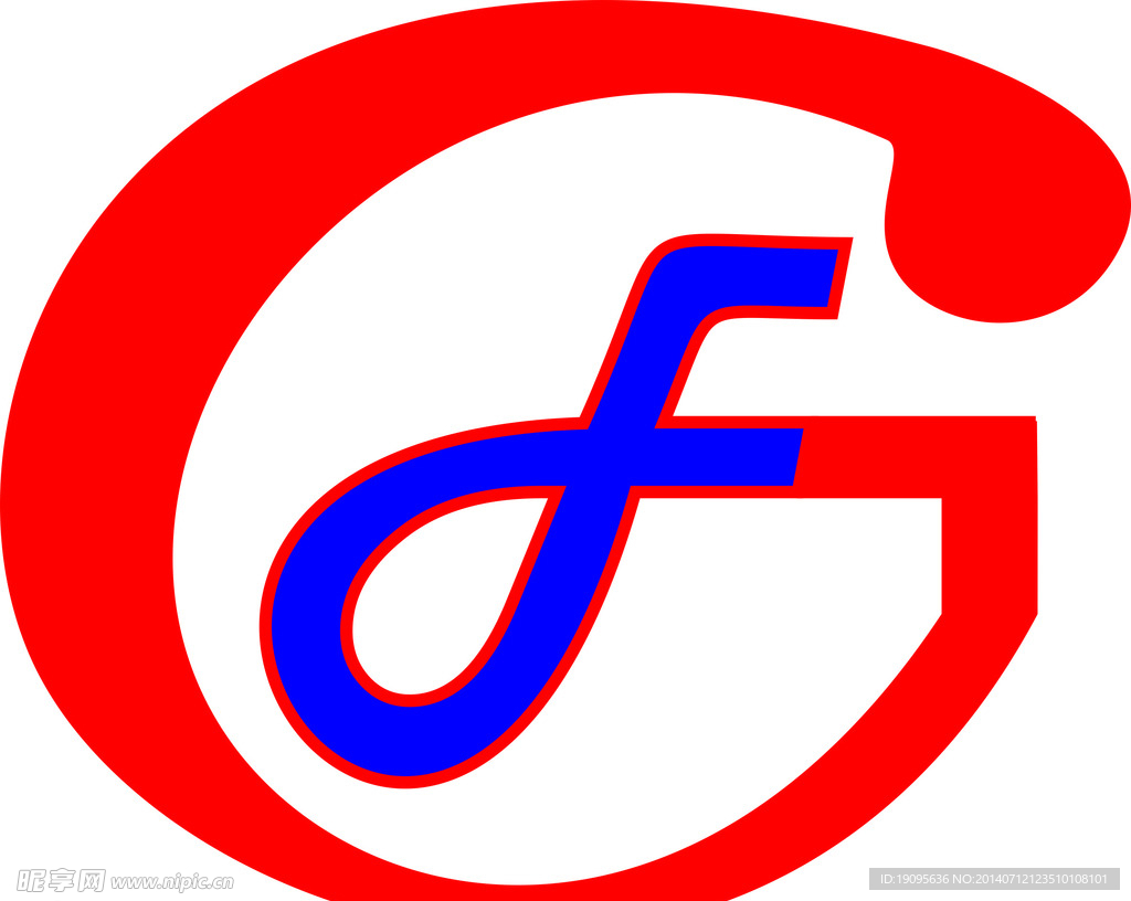 GF字母标志 logo CDR