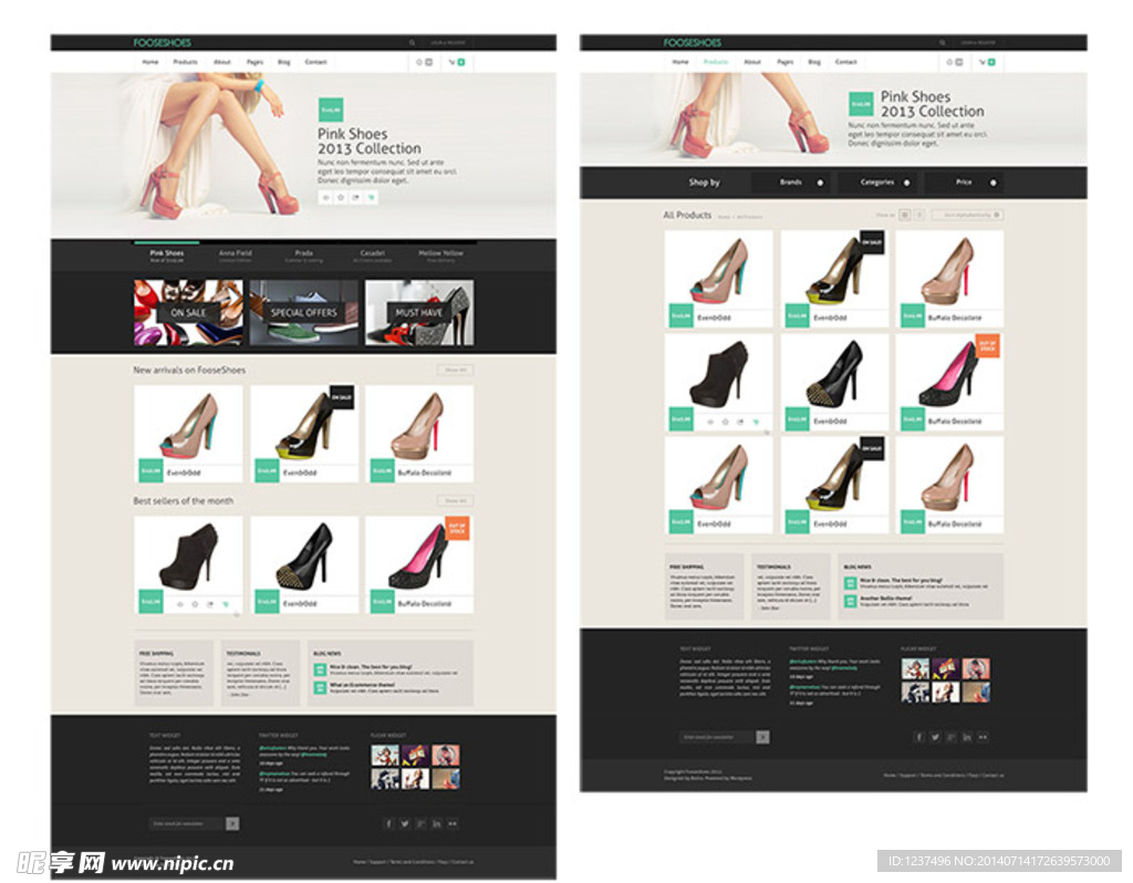 鞋类网页设计