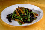 茄丝炒长豆