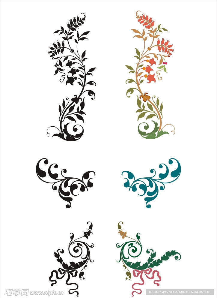花纹底纹矢量图