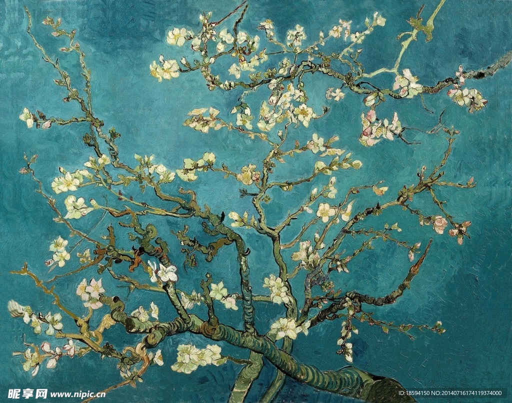 小花油画
