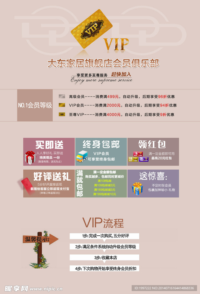 淘宝VIP会员等级页面