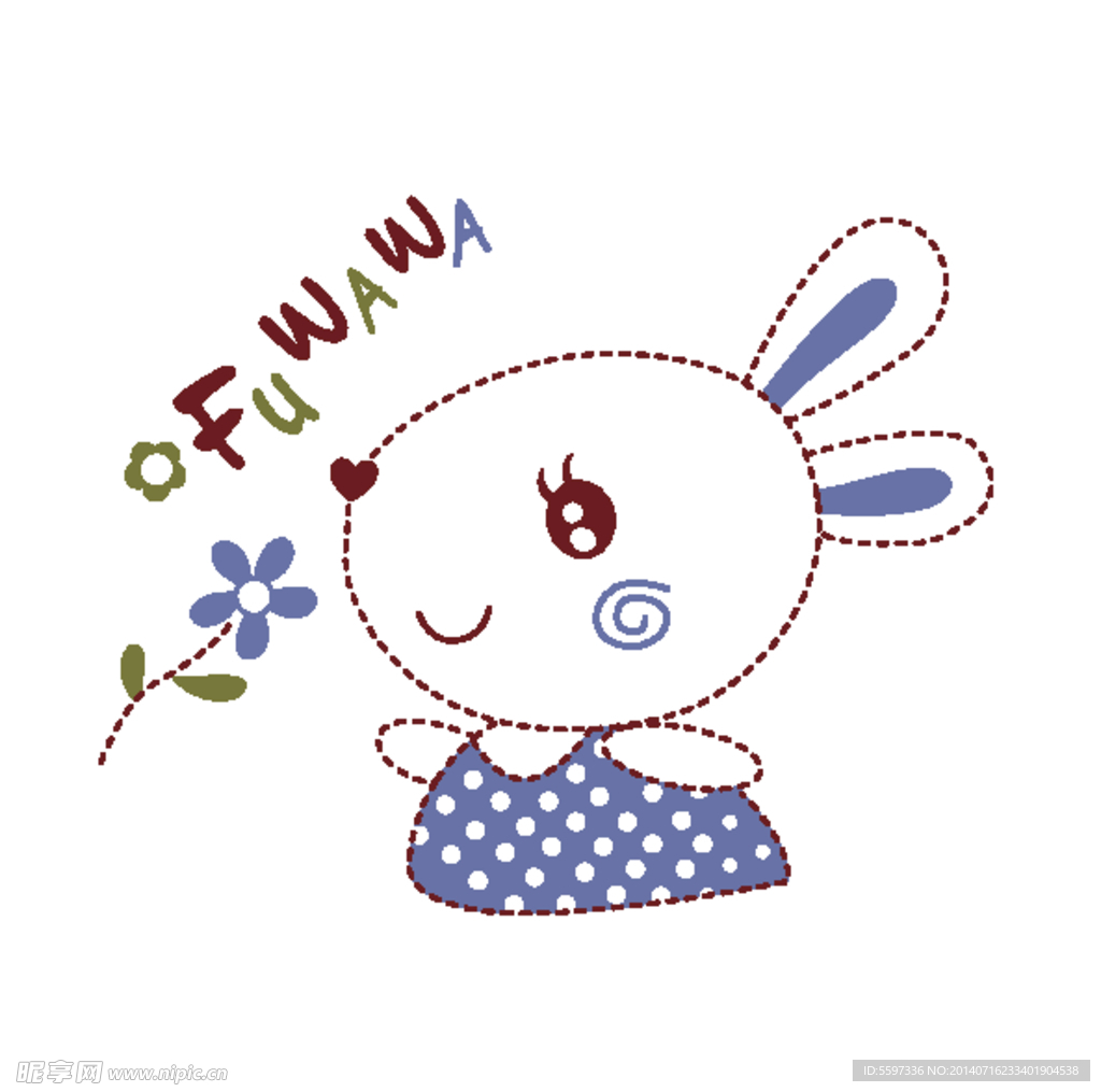 印花兔子