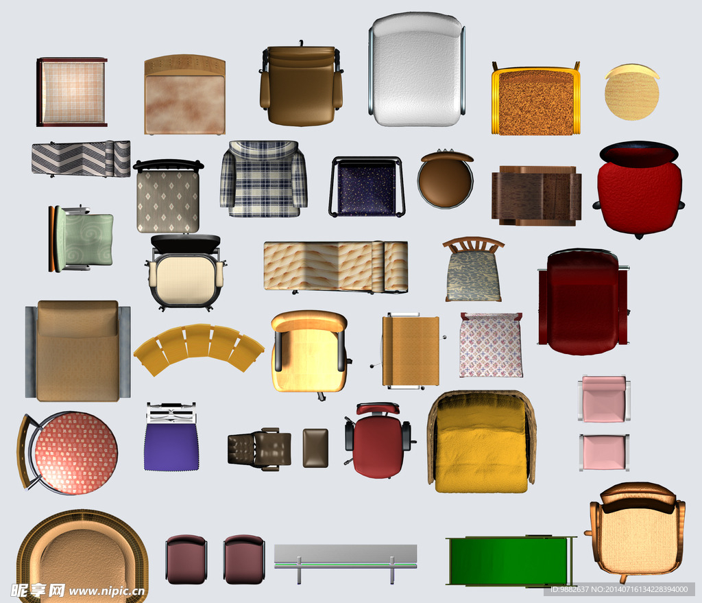 psd室内分层超高清椅