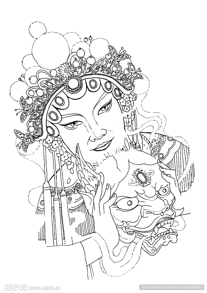 花纹图腾纹身图案人物