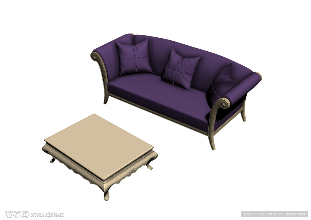 欧式沙发模型