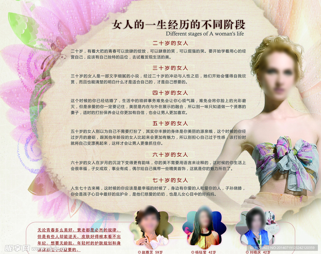 女人的一生的不同阶段