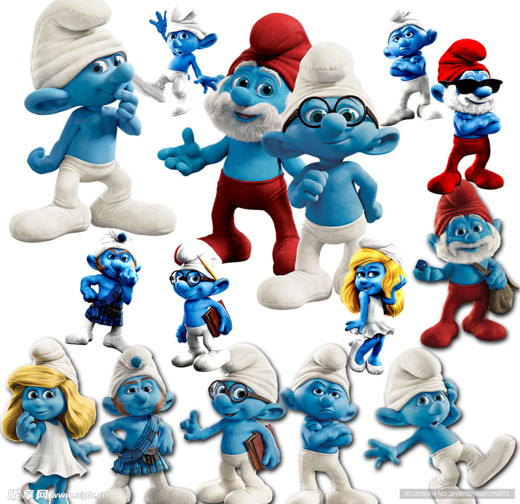 蓝精灵2 The Smurfs 2 各角色壁纸_我爱桌面网提供