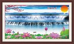 山水画-流水生财-渔家