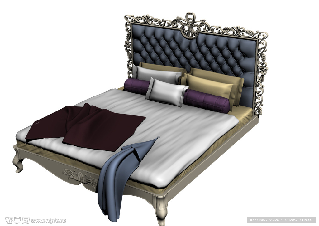 欧式床模型