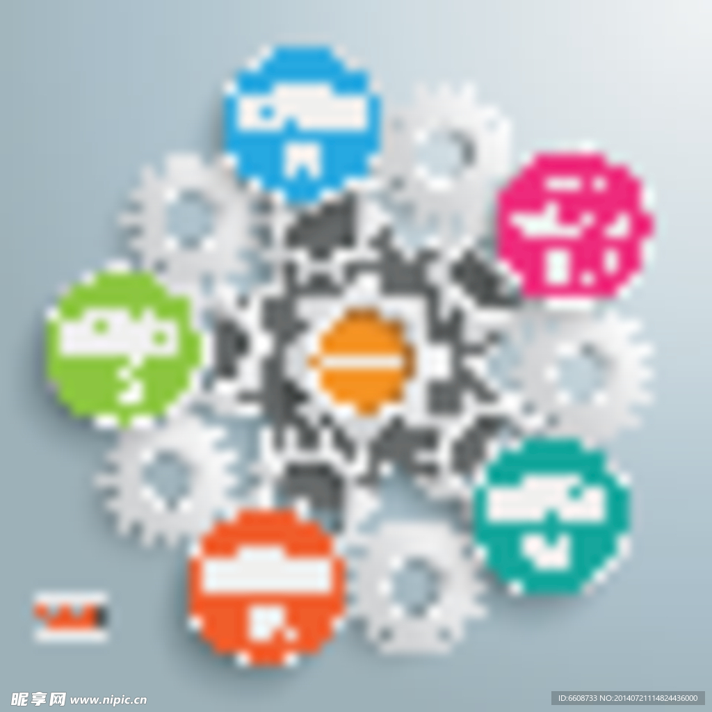 商务演示图标PPT