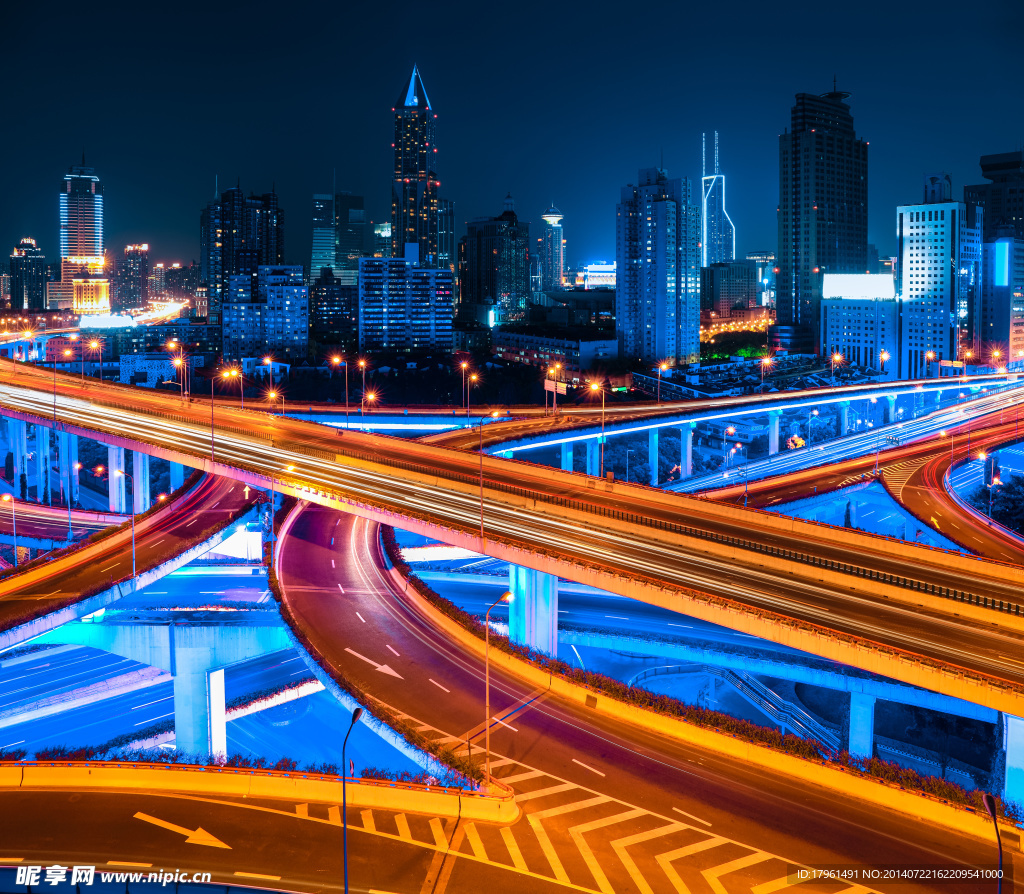 上海立交桥夜景