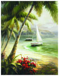 油画椰树